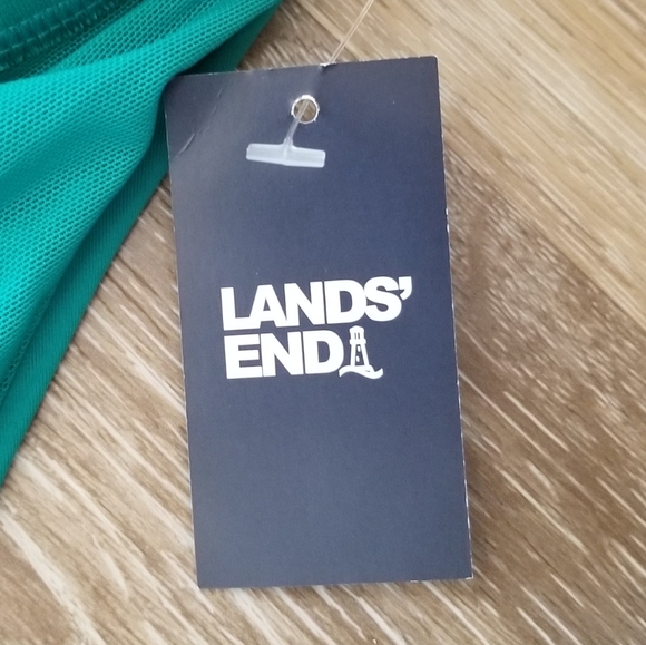 NWT Land's End Green UPF 50 Full Coverage One Shoulder One Piece Swimsuit Large - Picture 6 of 7